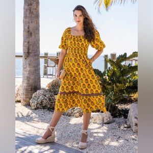 Country side drives skip ahead midi dress-sunlit room